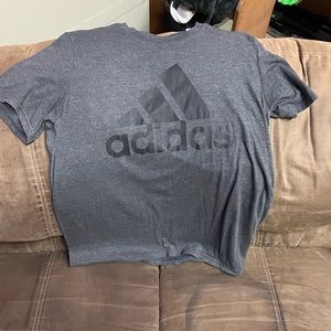 Grey and Black Adidas T-Shirt